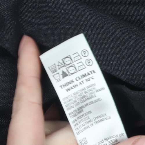 Marks and Spencer Men's Grey Regular Fit Trousers 40W 29L