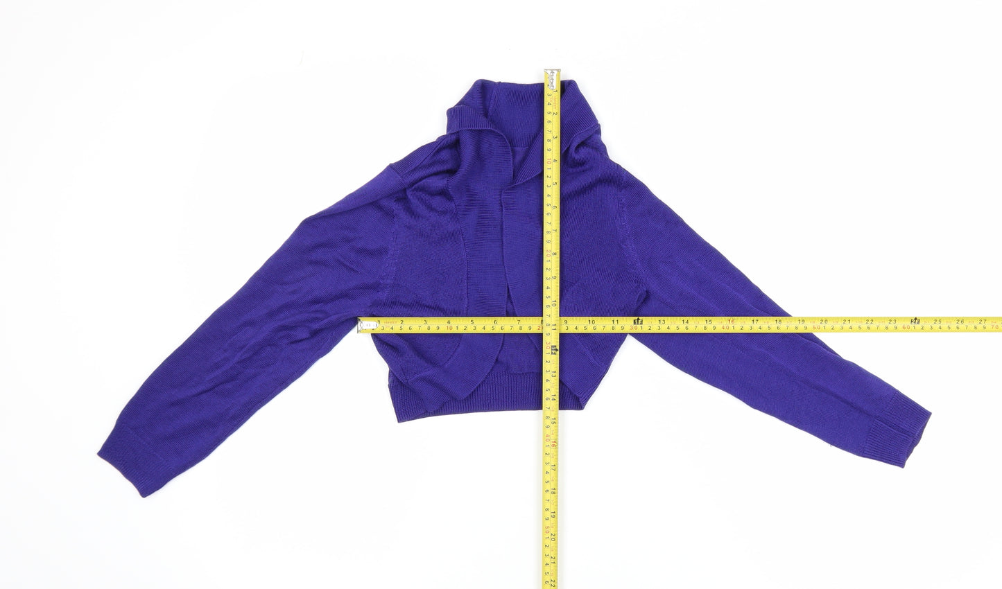 Monsoon Women Purple Shrug Knit Long Sleeve Cardigan S