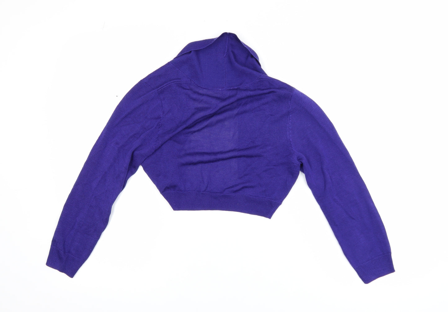 Monsoon Women Purple Shrug Knit Long Sleeve Cardigan S