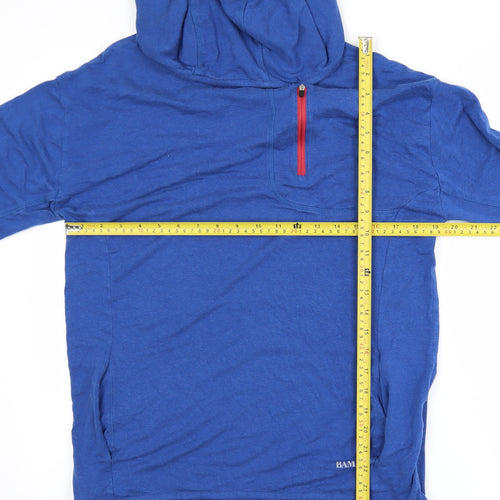 BAM Men's Blue Medium Lightweight Pullover Hoodie 1/4 Zip