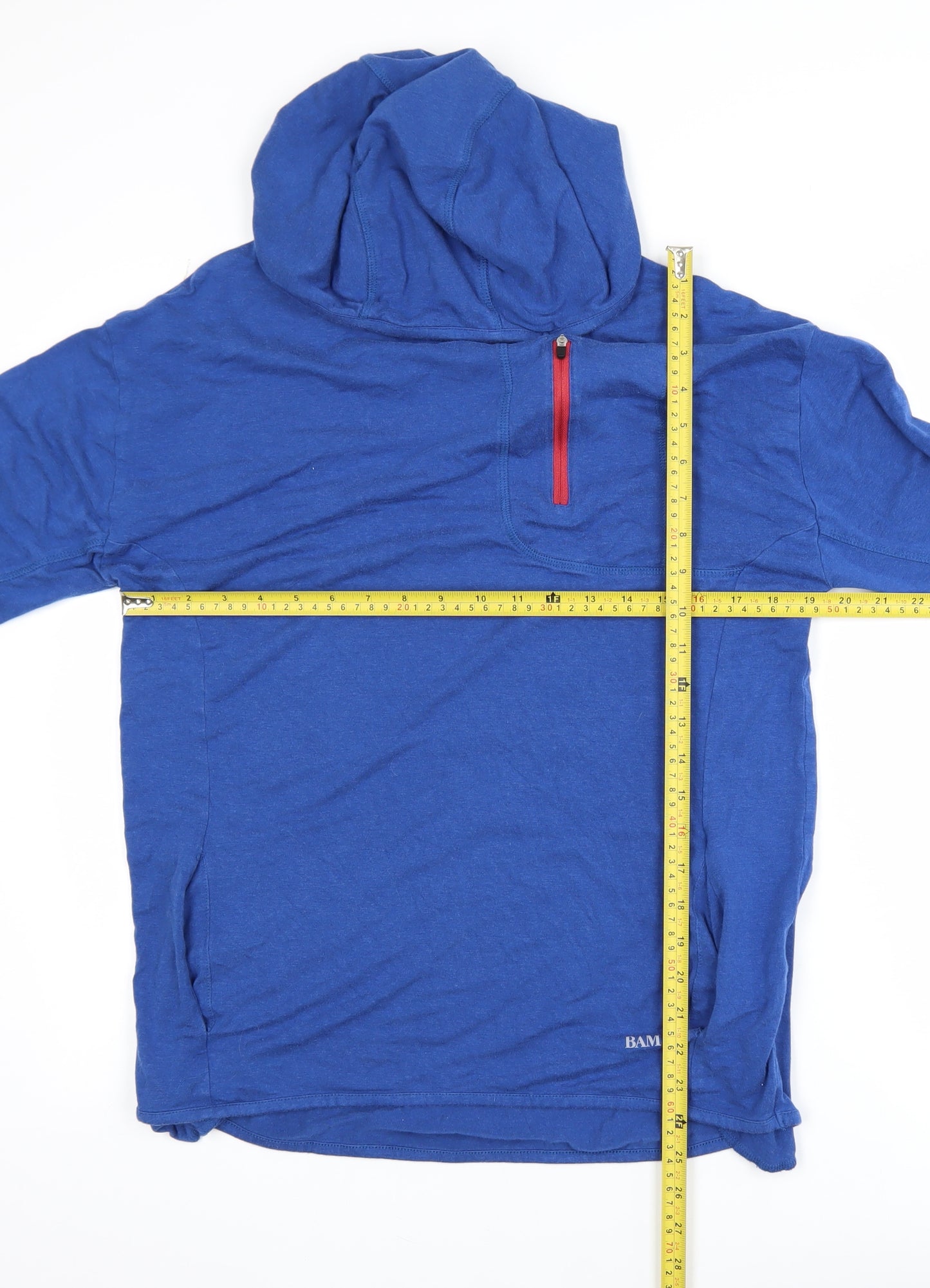 BAM Men's Blue Medium Lightweight Pullover Hoodie 1/4 Zip