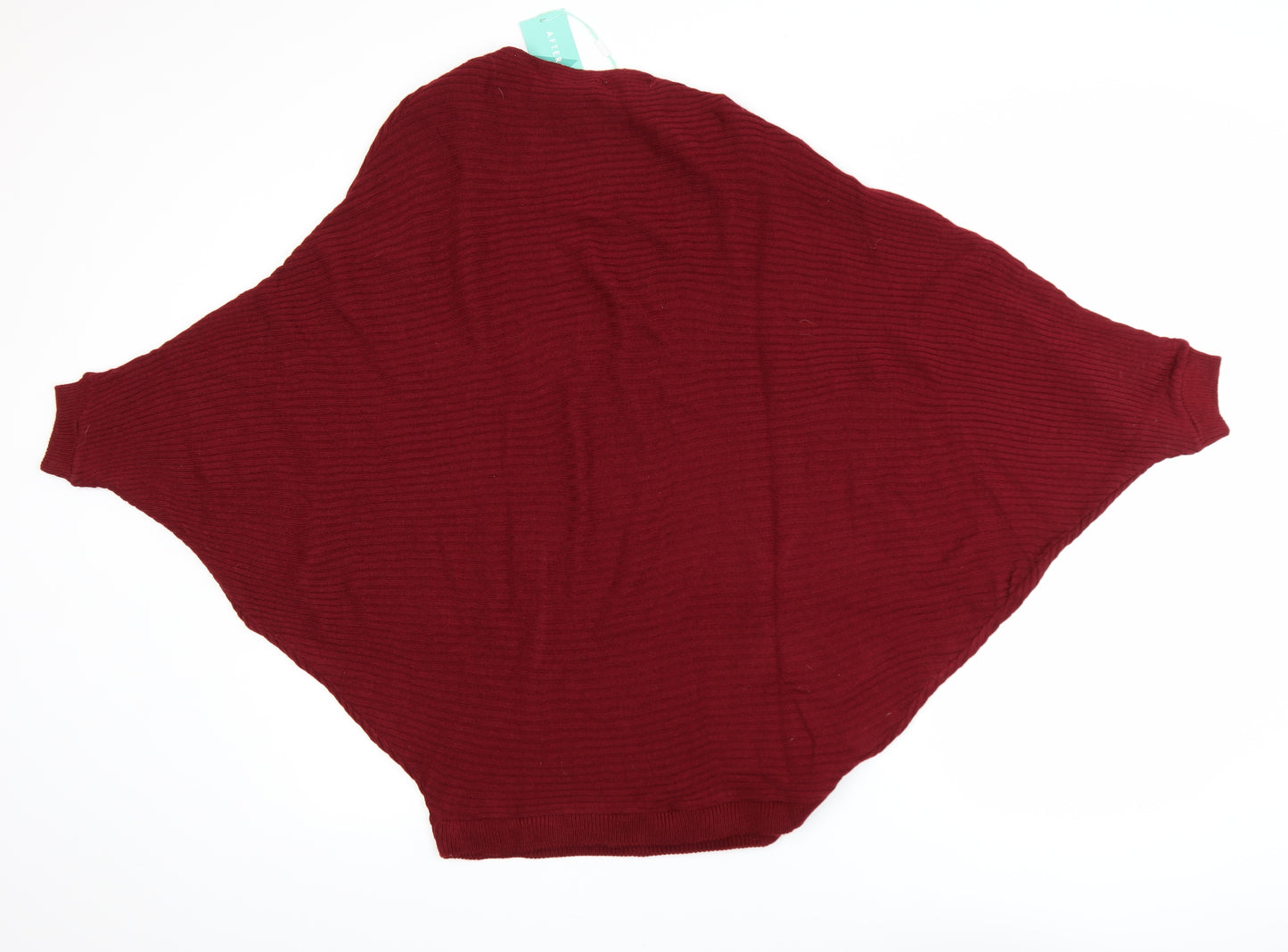 Aftershock London Women Burgundy Batwing Acrylic Jumper One Size