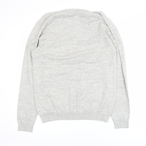 Next Men's Grey Cotton Blend Crew Neck Pullover Sweatshirt Medium
