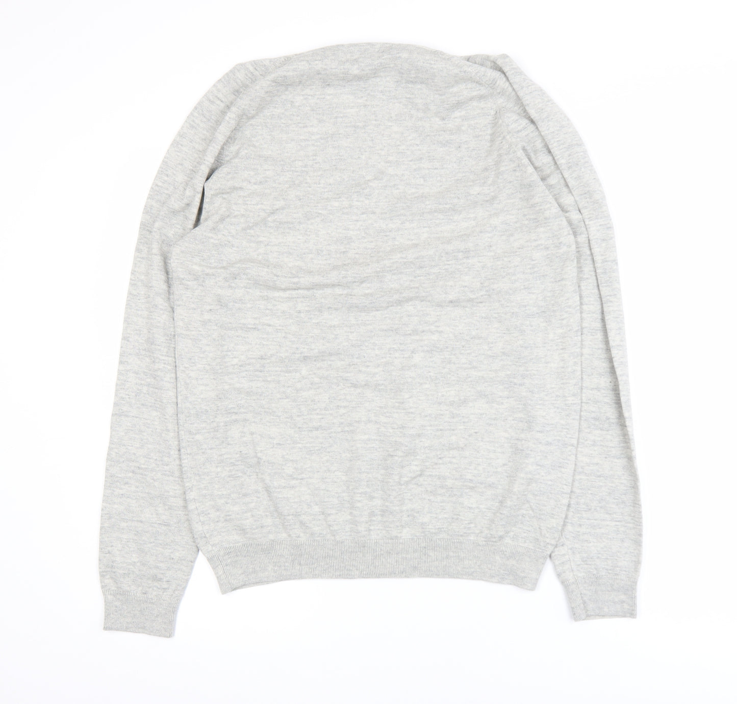 Next Men's Grey Cotton Blend Crew Neck Pullover Sweatshirt Medium
