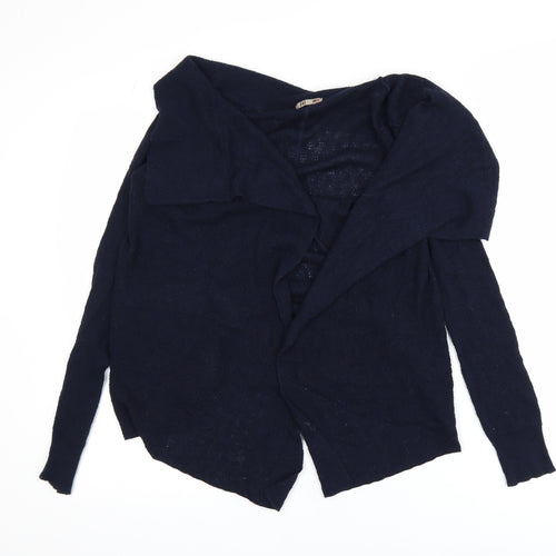 Jigsaw Women's Blue Wool Blend Open Cardigan Size S