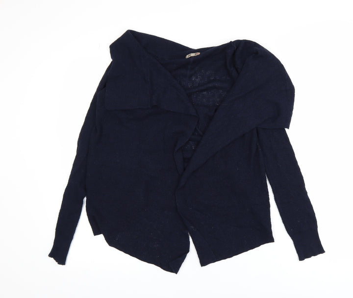 Jigsaw Women's Blue Wool Blend Open Cardigan Size S