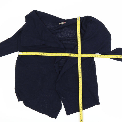 Jigsaw Women's Blue Wool Blend Open Cardigan Size S