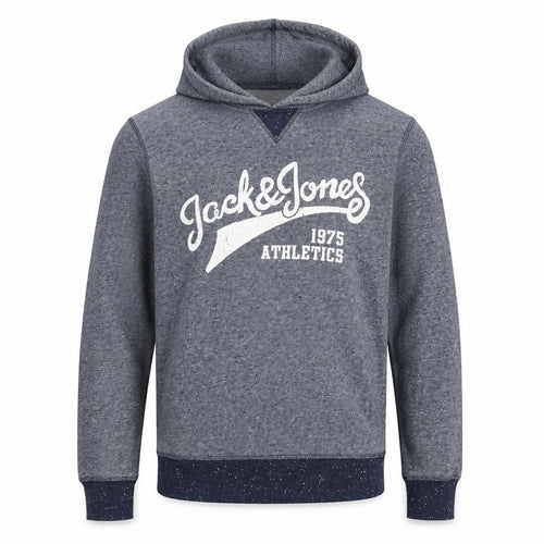 Jack & Jones Men's Blue Pullover Hoodie M Athletics Logo
