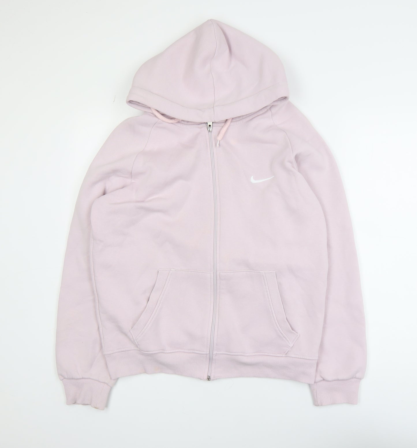 Nike Women's Pink 2XL Cotton Full Zip Hooded Track Jacket