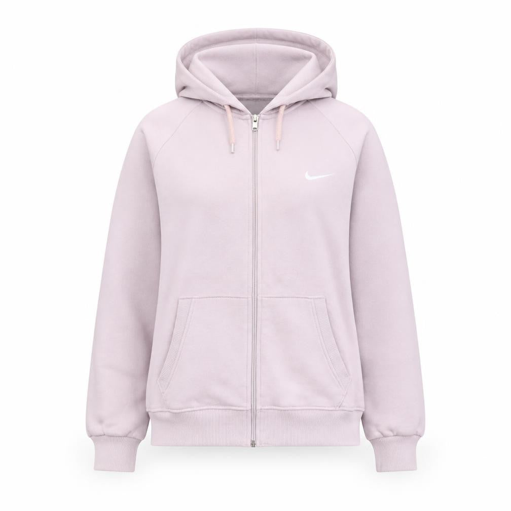 Nike Women's Pink 2XL Cotton Full Zip Hooded Track Jacket