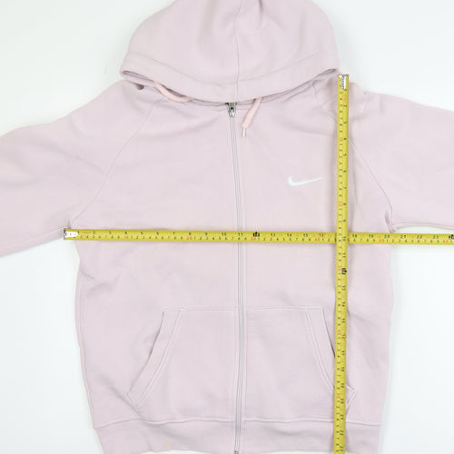 Nike Women's Pink 2XL Cotton Full Zip Hooded Track Jacket