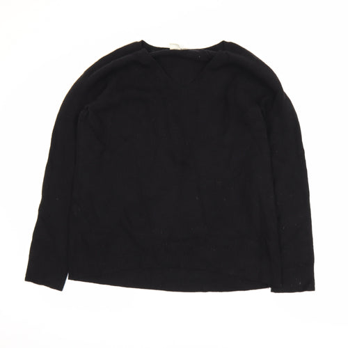 GAP Men’s Black V-Neck Merino Wool Blend Pullover Jumper M