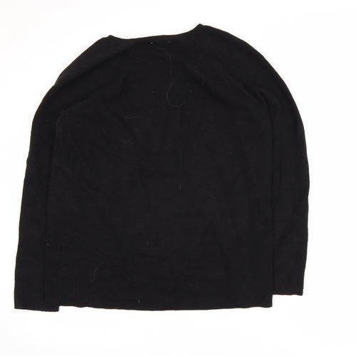 GAP Men’s Black V-Neck Merino Wool Blend Pullover Jumper M