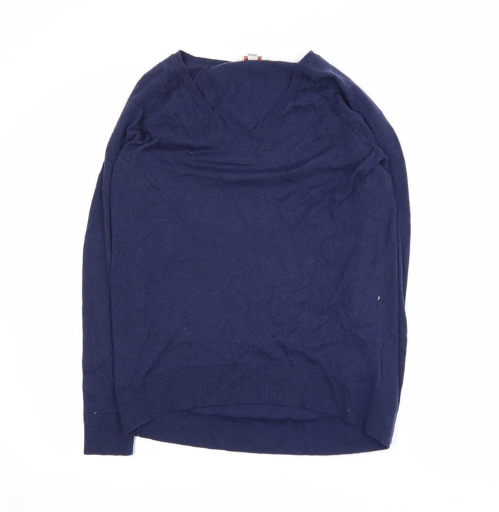 Gap Men's Blue V-Neck Pullover Jumper XS Wool Blend