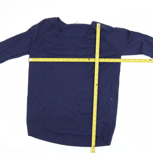 Gap Men's Blue V-Neck Pullover Jumper XS Wool Blend