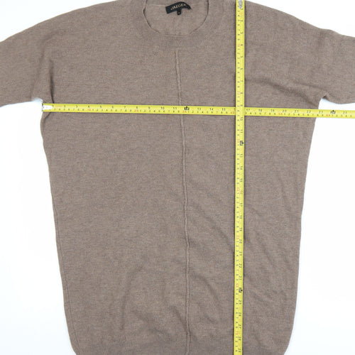 Jaeger Women Beige Wool Cashmere Pullover Jumper Size M