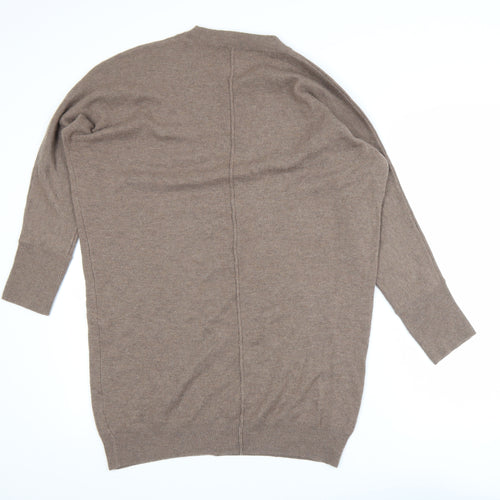 Jaeger Women Beige Wool Cashmere Pullover Jumper Size M