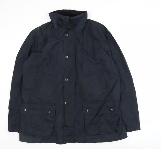 Barbour Men's Blue XL Waxed Cotton Parka Jacket Waterproof