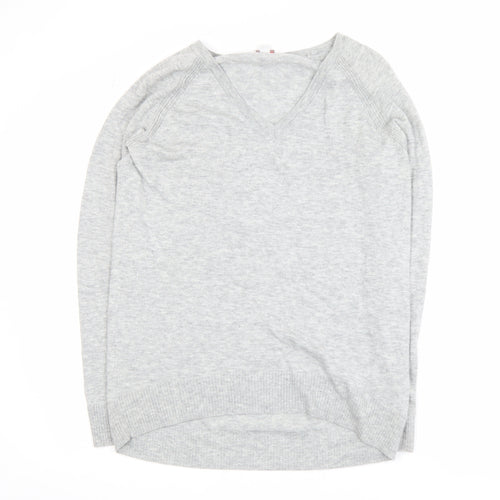 Gap Women’s Grey V-Neck Merino Wool Blend Jumper XS