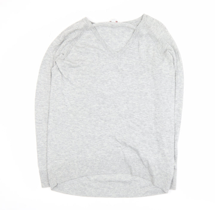 Gap Women’s Grey V-Neck Merino Wool Blend Jumper XS