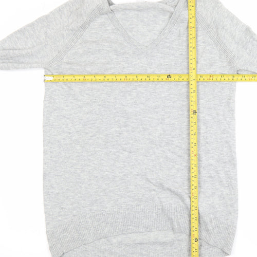 Gap Women’s Grey V-Neck Merino Wool Blend Jumper XS