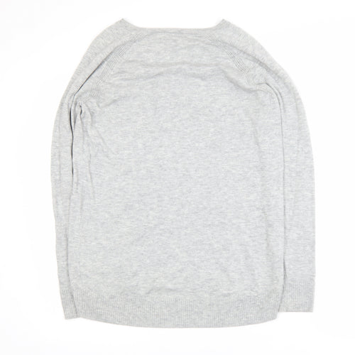 Gap Women’s Grey V-Neck Merino Wool Blend Jumper XS