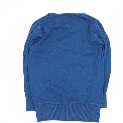 Reiss Men's Blue Cotton Crew Neck Jumper Size S