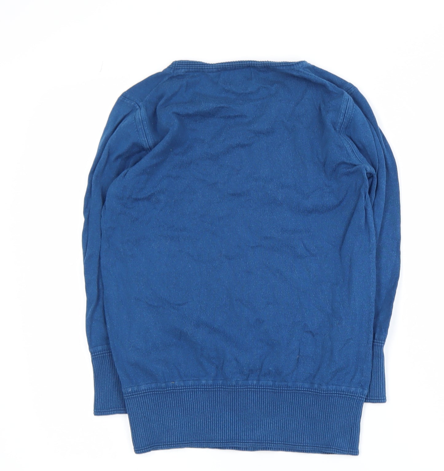 Reiss Men's Blue Cotton Crew Neck Jumper Size S