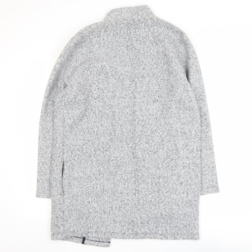 F&F Women’s Grey Wool Blend Mid Length Overcoat Size 12