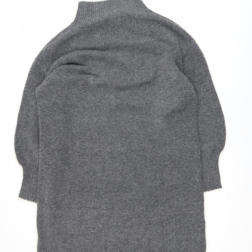 Bonmarché Women’s Grey Cable-Knit High Neck Pullover Jumper Size 18