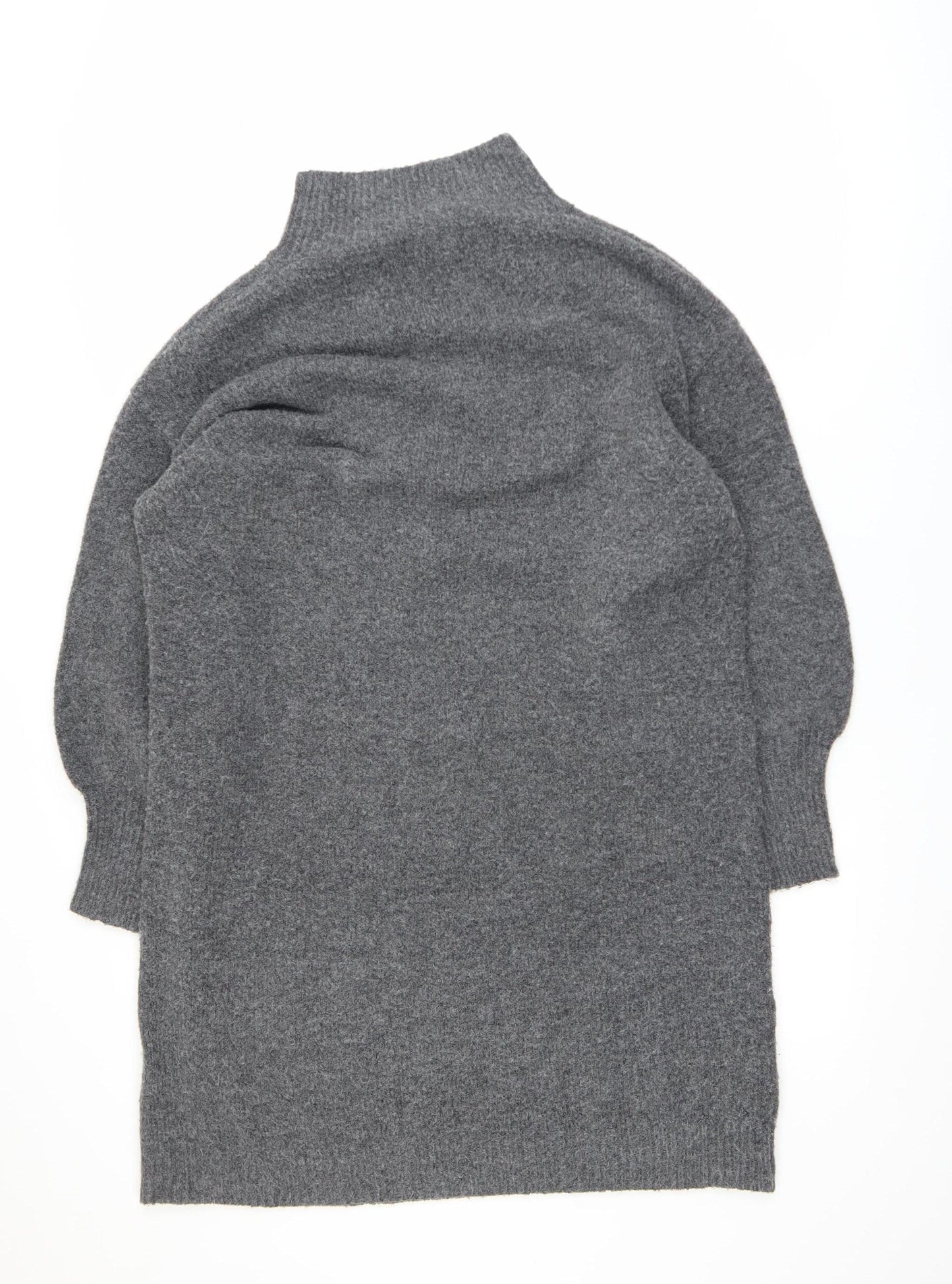 Bonmarché Women’s Grey Cable-Knit High Neck Pullover Jumper Size 18