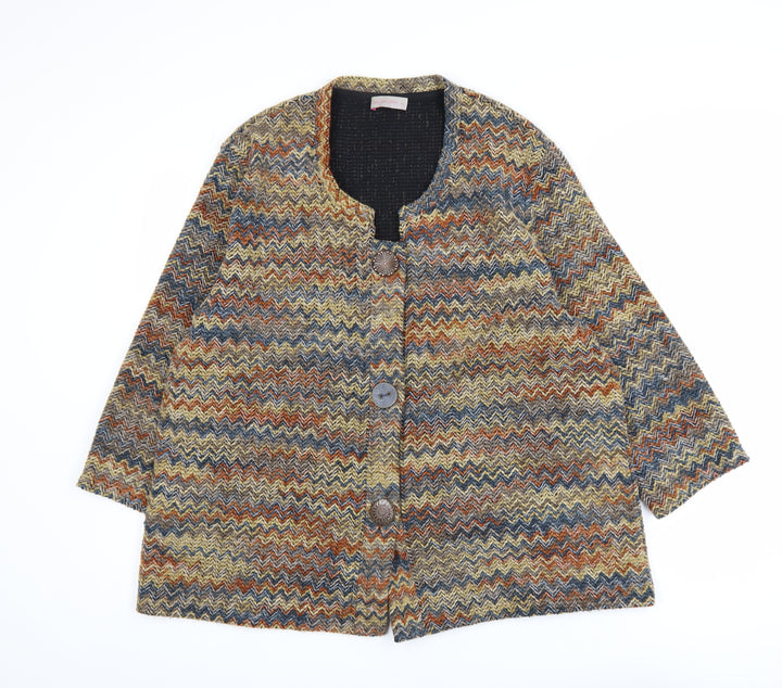 Marks and Spencer Per Una Multicoloured Tweed Patterned Jacket XL
