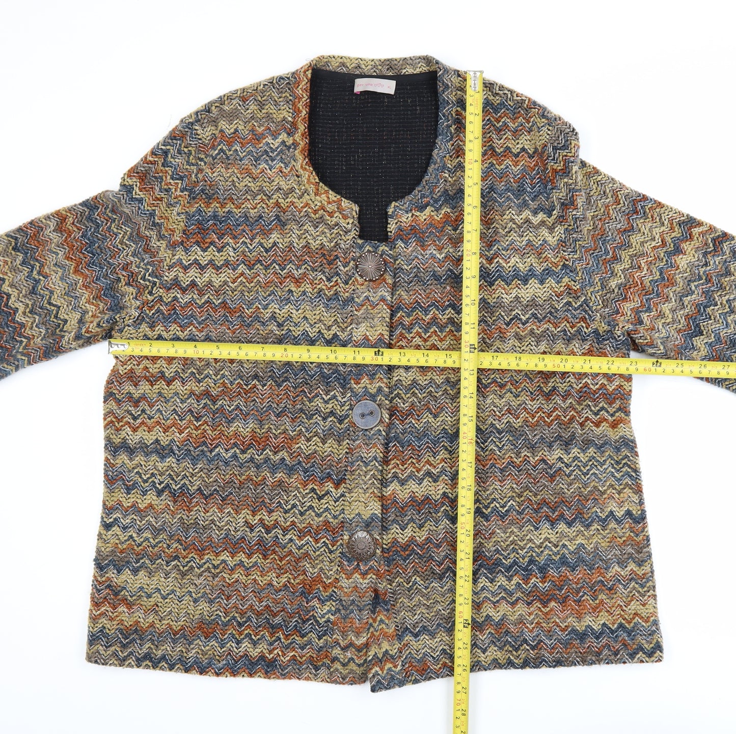 Marks and Spencer Per Una Multicoloured Tweed Patterned Jacket XL