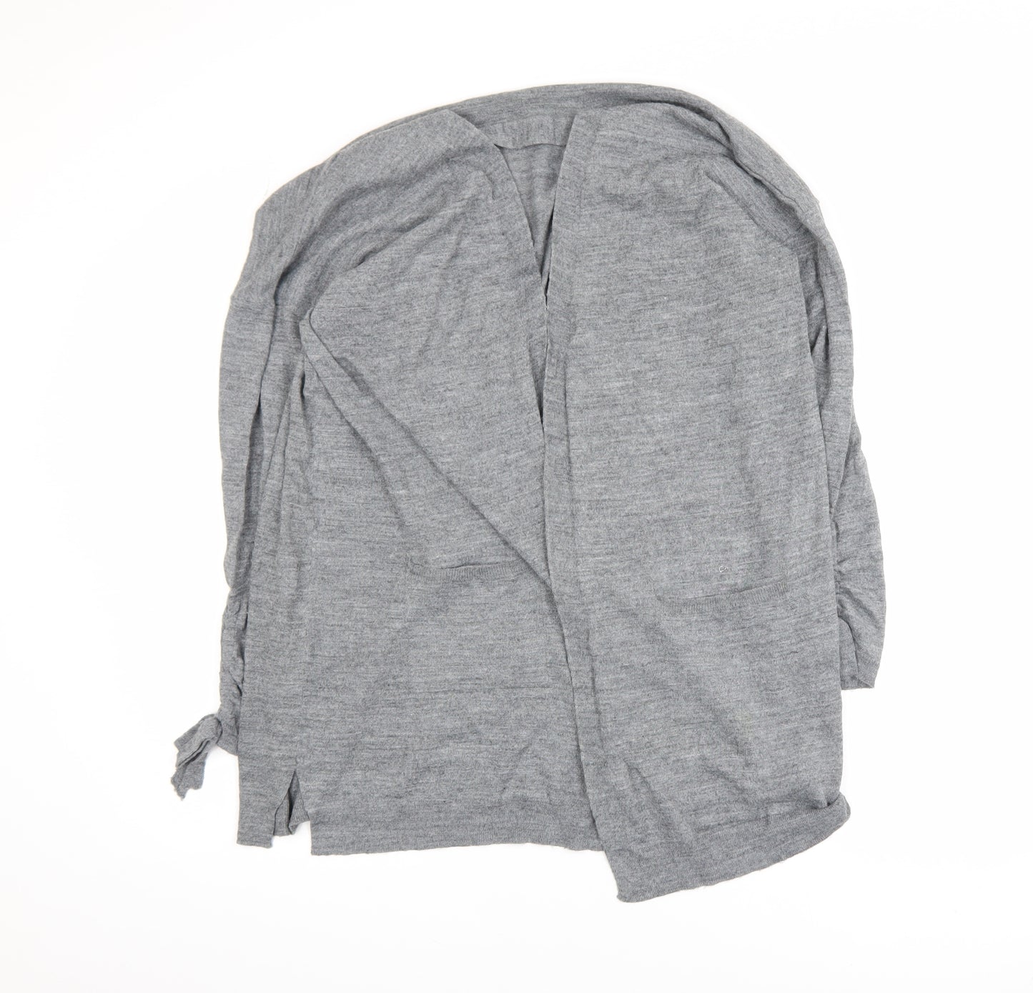 Monsoon Womens Grey Long Sleeve Open Knit Cardigan XL