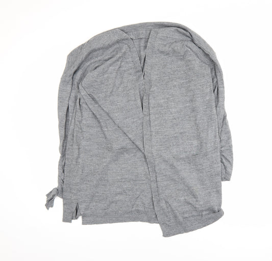 Monsoon Womens Grey Long Sleeve Open Knit Cardigan XL
