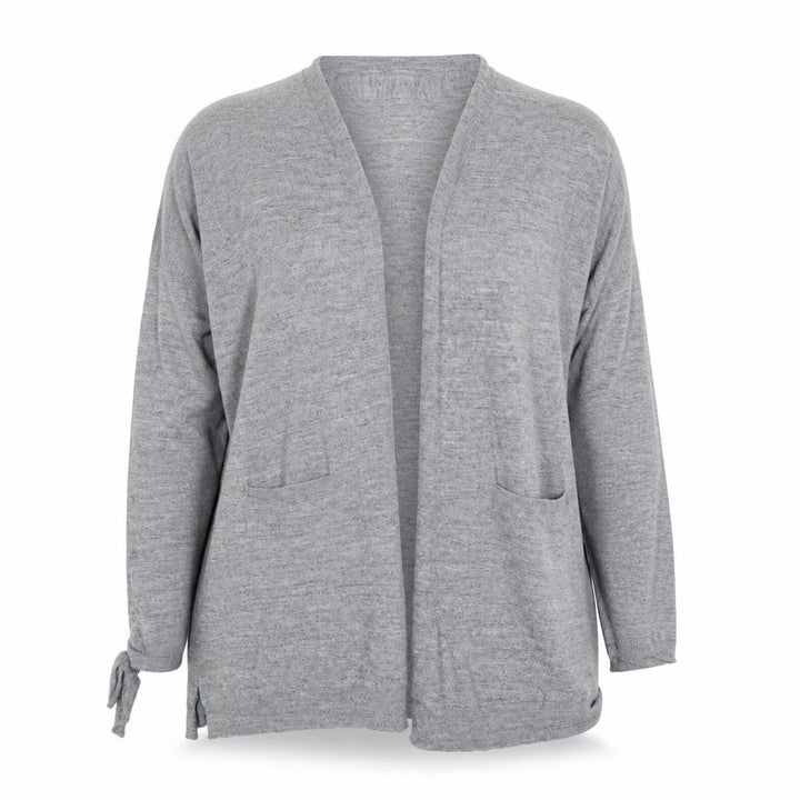 Monsoon Womens Grey Long Sleeve Open Knit Cardigan XL