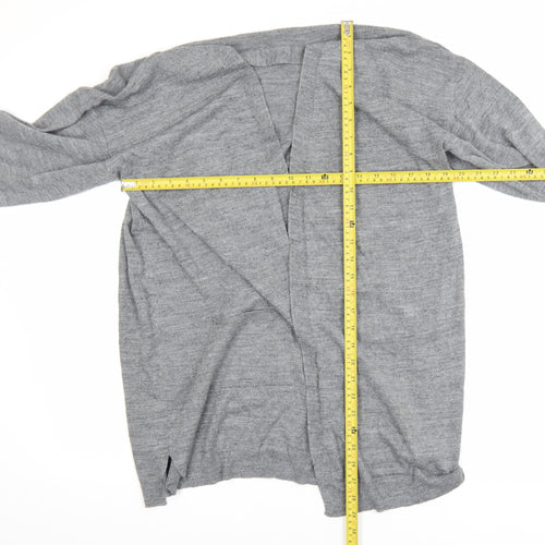Monsoon Womens Grey Long Sleeve Open Knit Cardigan XL