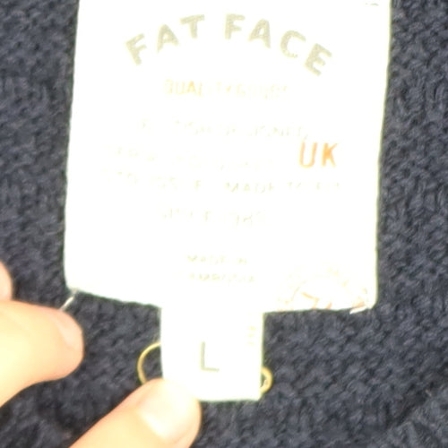 Fat Face Men's Navy Blue Cotton Wool Crew Neck Jumper Size L