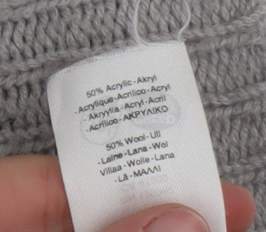 Cheap Monday Womens Grey Wool Blend Knit Jumper Size S Classic Crew Neck