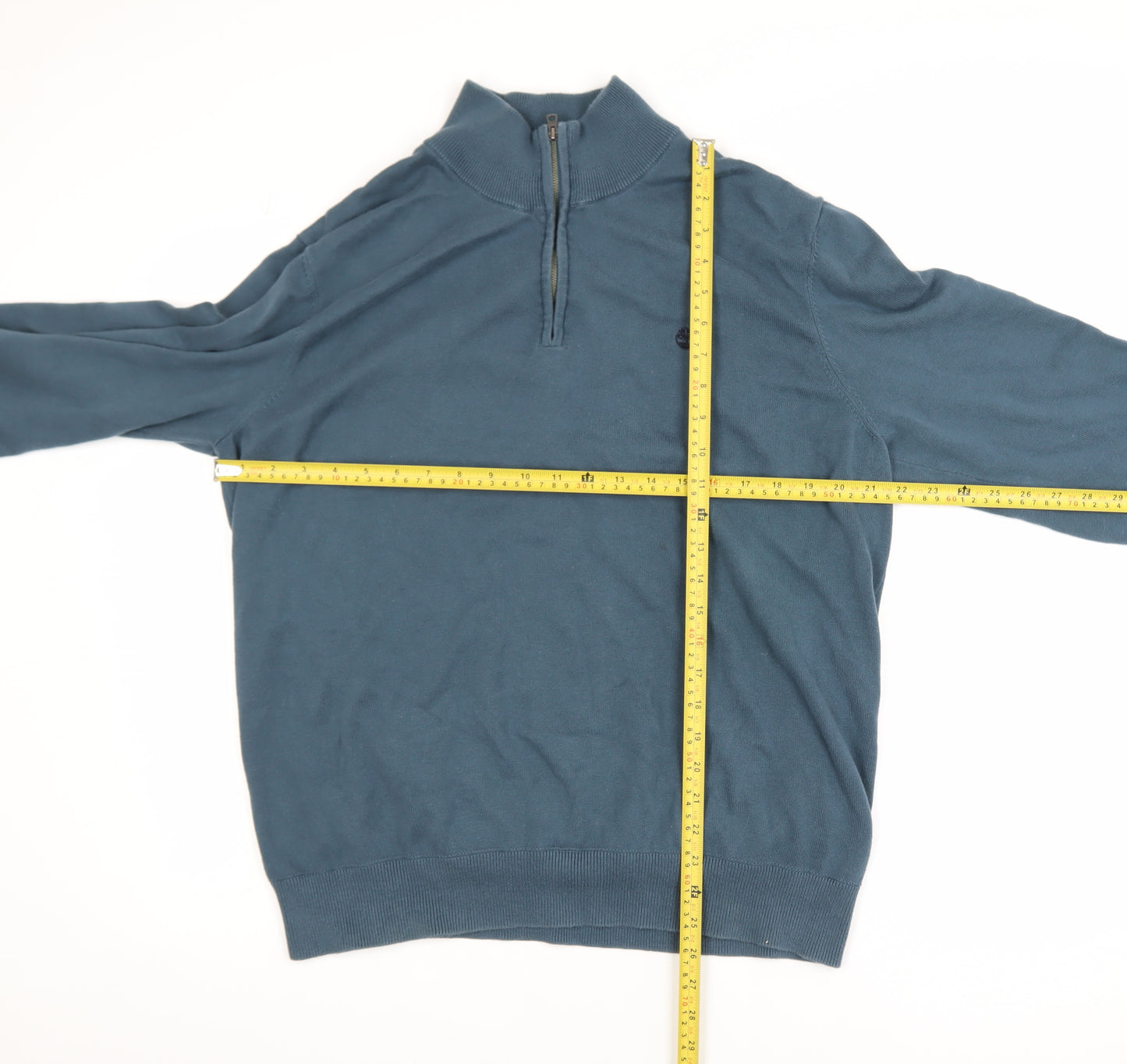 Timberland Men's Blue XL 1/2 Zip Cotton Sweatshirt