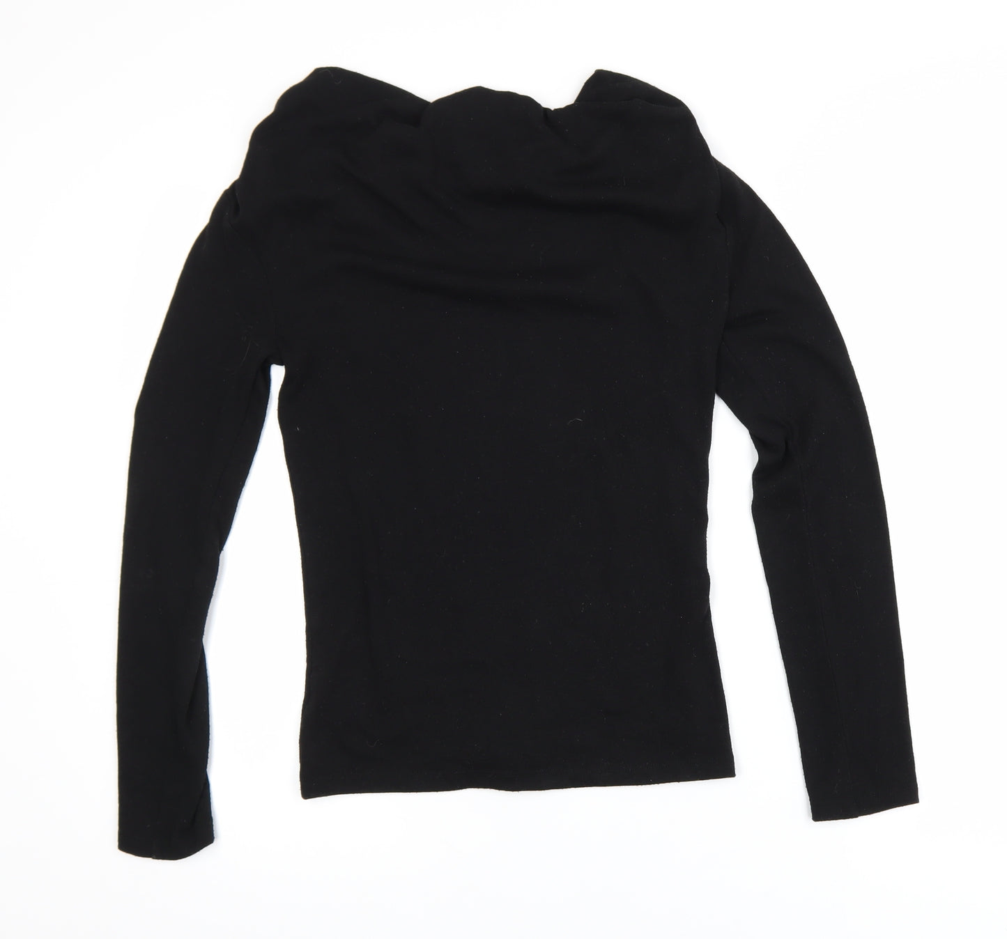 Ann Taylor Womens Black XS Off the Shoulder Long Sleeve Top
