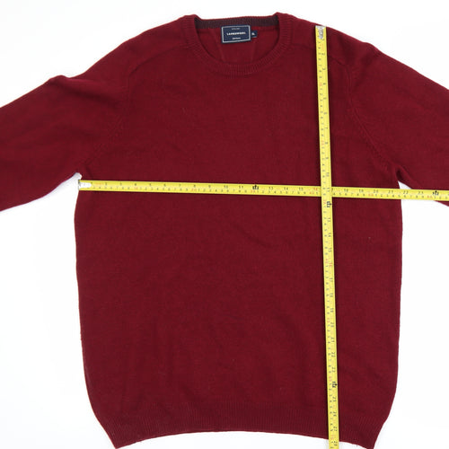 John Lewis Men Red Lambswool Crew Neck Jumper XL Classic Fit