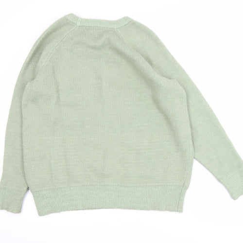 Kin by John Lewis Men's Green Cotton Wool Crew Neck Jumper Size S