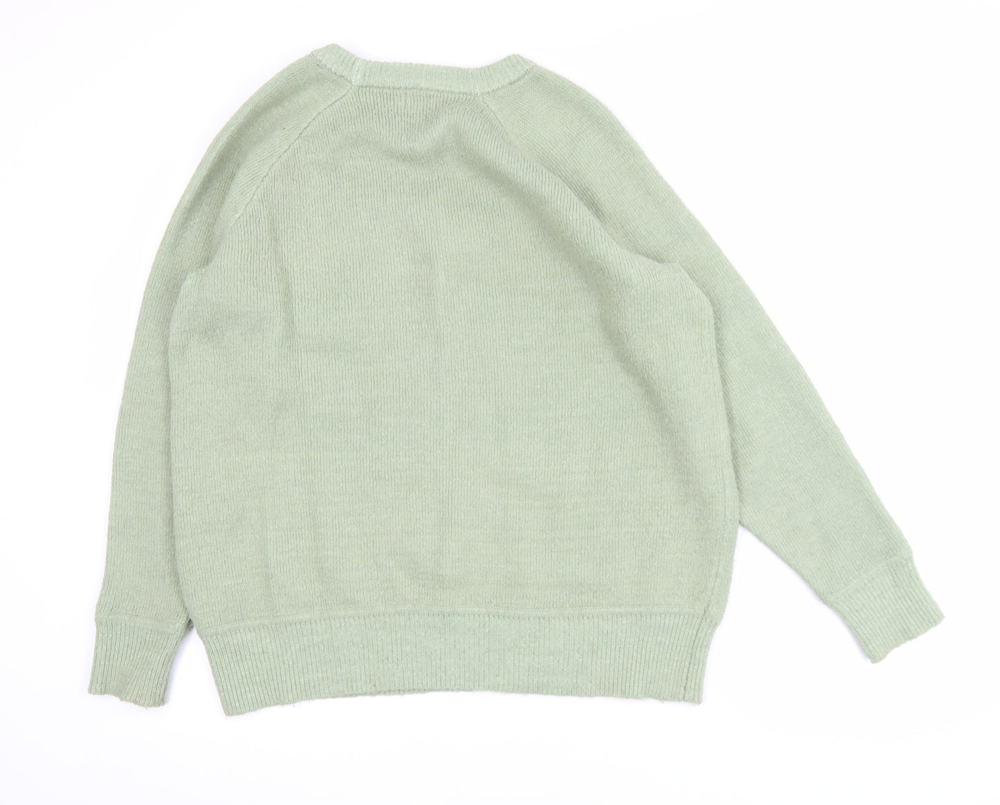 Kin by John Lewis Men's Green Cotton Wool Crew Neck Jumper Size S