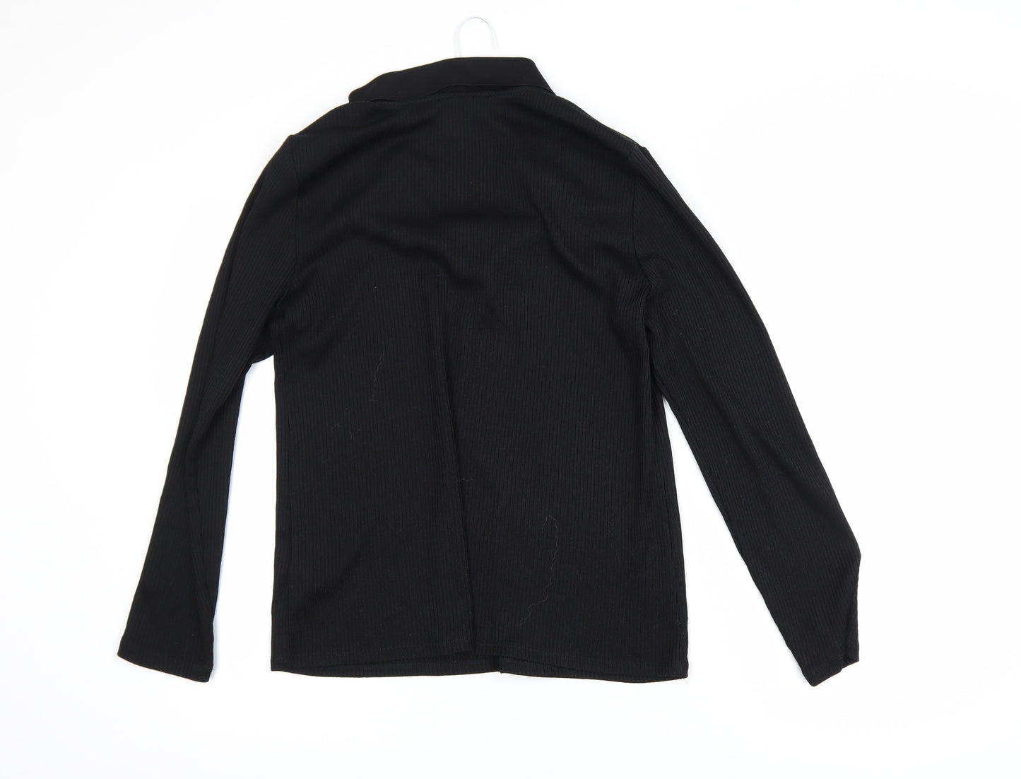 Marks and Spencer Women’s Black Long Sleeve V-Neck Jersey Blouse Size 12