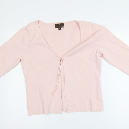 Fenn Wright Manson Women's Pink V-Neck Tie Front Cardigan Size 12