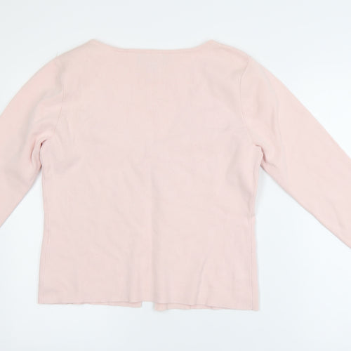 Fenn Wright Manson Women's Pink V-Neck Tie Front Cardigan Size 12