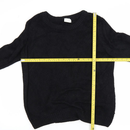 VILA Women's Black XL Pullover Crew Neck Jumper