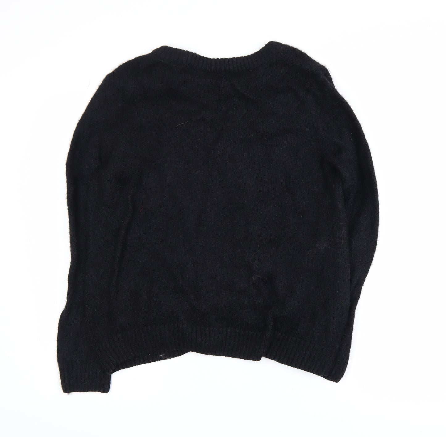 VILA Women's Black XL Pullover Crew Neck Jumper