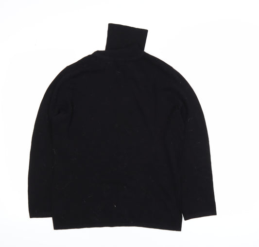 Casual Express Women Black Roll Neck Long Sleeve Knit Top M